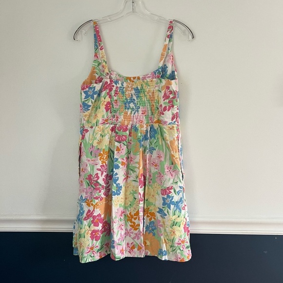 Old Navy Women's Floral Dress Women's Size Medium Linen Blend Vacation - Picture 5 of 9
